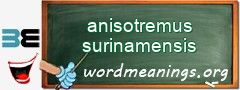 WordMeaning blackboard for anisotremus surinamensis